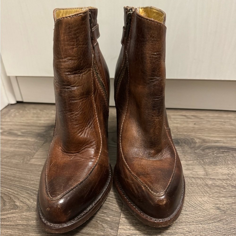 BED|STU Isla Distressed Brown - Teak Leather Ankle Boots - Picture 3 of 9